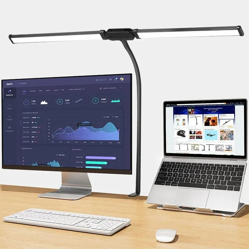 Lampe Bureau LED — Double Tête Architecte Soin des Yeux