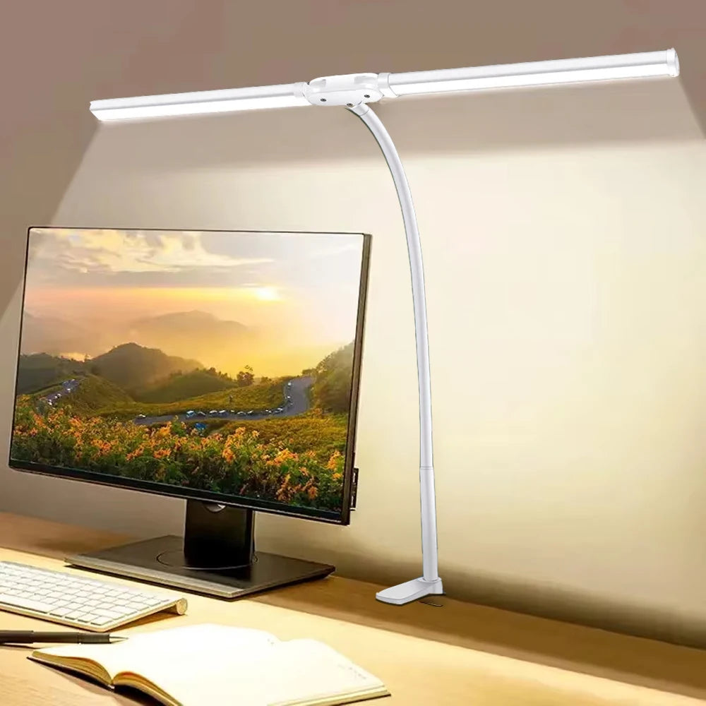 Lampe Bureau LED — Double Tête Architecte Soin des Yeux